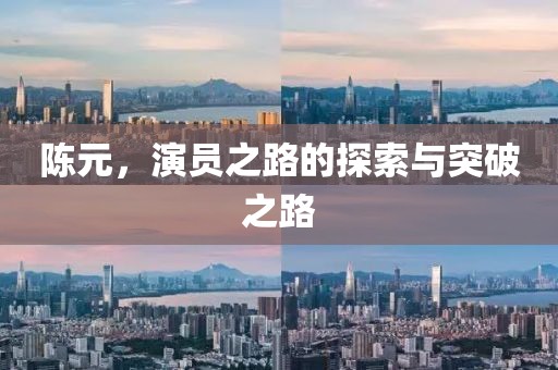 陈元，演员之路的探索与突破之路