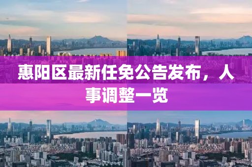 惠阳区最新任免公告发布，人事调整一览