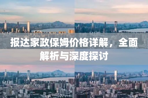 报达家政保姆价格详解，全面解析与深度探讨