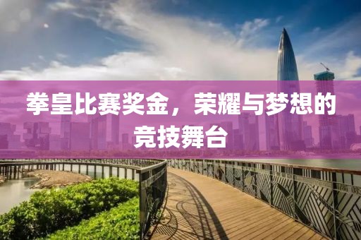 拳皇比赛奖金，荣耀与梦想的竞技舞台