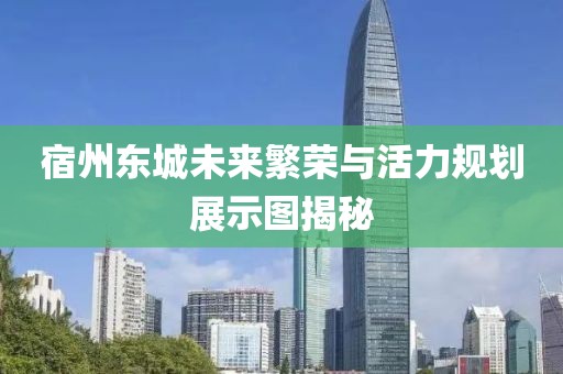 宿州东城未来繁荣与活力规划展示图揭秘