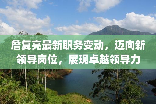 詹复亮最新职务变动，迈向新领导岗位，展现卓越领导力