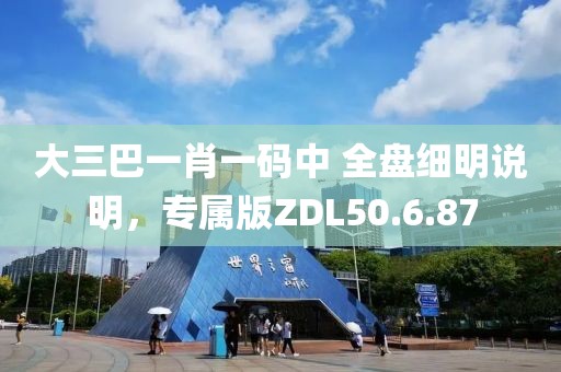 大三巴一肖一码中 全盘细明说明，专属版ZDL50.6.87
