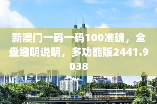 新澳门一码一码100准确，全盘细明说明，多功能版2441.9038