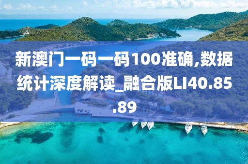 新澳门一码一码100准确,数据统计深度解读_融合版LI40.85.89