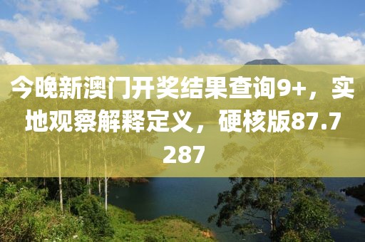 今晚新澳门开奖结果查询9+，实地观察解释定义，硬核版87.7287