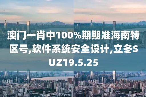澳门一肖中100%期期准海南特区号,软件系统安全设计,立冬SUZ19.5.25