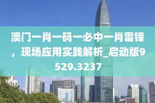 澳门一肖一码一必中一肖雷锋，现场应用实践解析_启动版9529.3237
