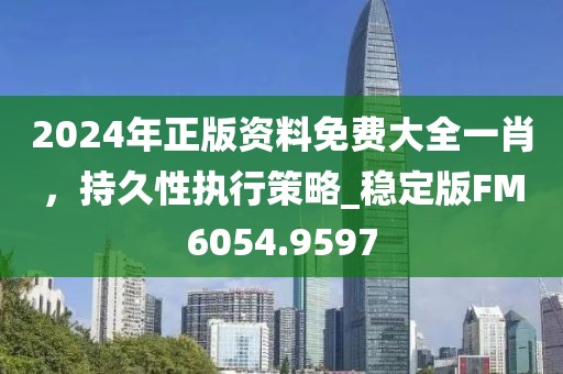 2024年正版资料免费大全一肖，持久性执行策略_稳定版FM6054.9597