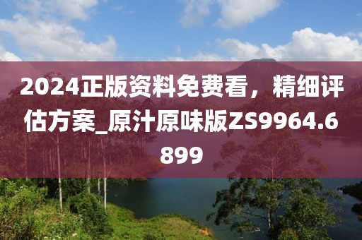 2024正版资料免费看，精细评估方案_原汁原味版ZS9964.6899