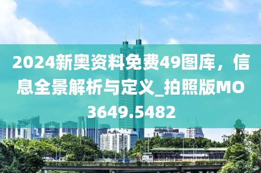 2024新奥资料免费49图库，信息全景解析与定义_拍照版MO3649.5482