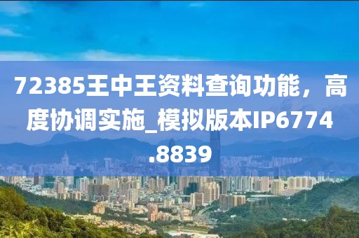 72385王中王资料查询功能，高度协调实施_模拟版本IP6774.8839