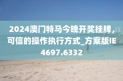 2024澳门特马今晚开奖挂牌，可信的操作执行方式_方案版IE4697.6332