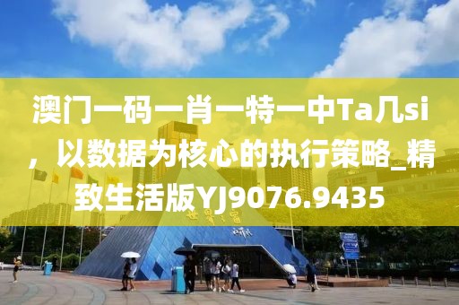 澳门一码一肖一特一中Ta几si，以数据为核心的执行策略_精致生活版YJ9076.9435