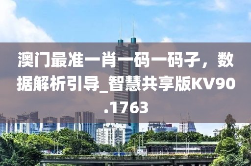 澳门最准一肖一码一码孑，数据解析引导_智慧共享版KV90.1763