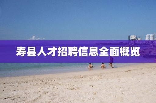 寿县人才招聘信息全面概览