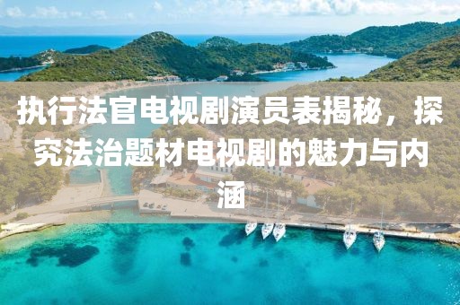 执行法官电视剧演员表揭秘，探究法治题材电视剧的魅力与内涵