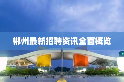 郴州最新招聘资讯全面概览