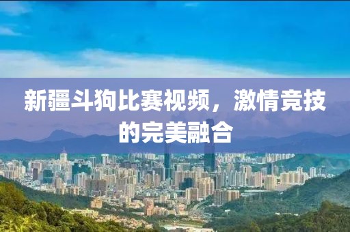新疆斗狗比赛视频，激情竞技的完美融合