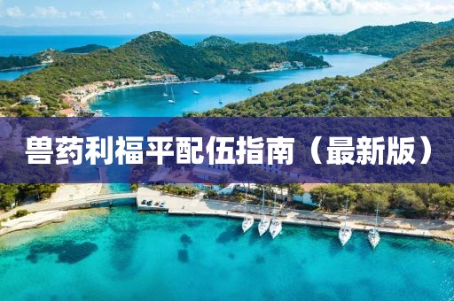 兽药利福平配伍指南（最新版）